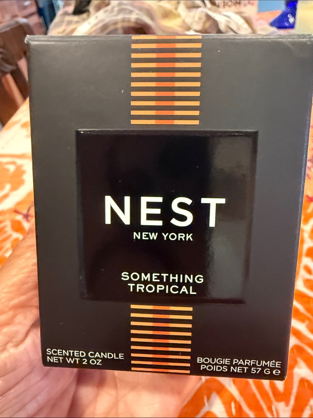 NEST Fragrances Something Tropical Scented Candle - Black with Orange Accents